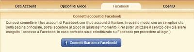 Connessione facebook