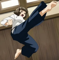 Ekitoku in her training kimono.