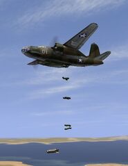 A Havoc performing a bombing run.