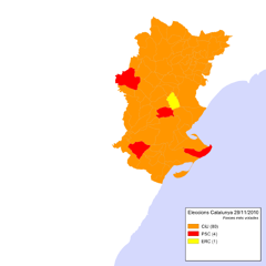 Forces més votades a cada municipi