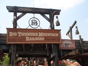 big thunder mountain railroad sign