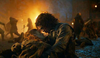 Jon culla ygritte morente 4x10