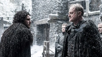 Jon Snow affida il comando ad Alliser Thorne prima di partire per .