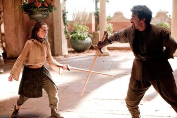 Arya e Syrio Forel