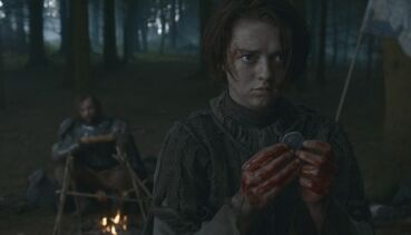 Arya dopo aver ucciso i soldati Frey