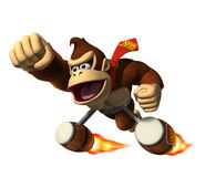 Flying DK in Donkey Kong Barrel Blast