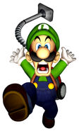 Scared Luigi in Luigi's Mansion