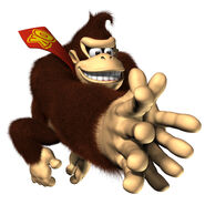 Hand slam DK in Donkey Kong: Jungle beat