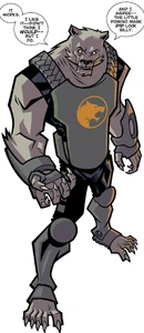 Gary donning his Wolf-Man costume.