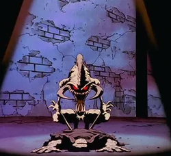 The Violator transforms to his true form for the first time.