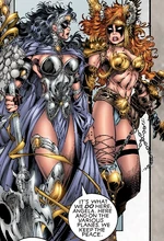 Katherine instructs  on the ways of being a  slayer.