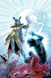 Mark battles an alien named Universa, seeking Earth's energy to save her world.