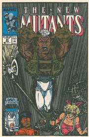Unpublished cover for The New Mutants #87 with Cougar from Marvel Age #86 (March 1990)