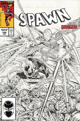 Image-Comics-Spawn-299-Todd-McFarlane-Blue-Line-Sketch-Variant-Amazing-Spider-man-299-Homage-Cover-C