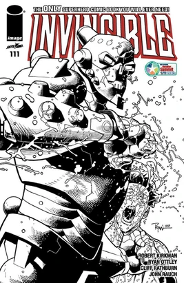 Invincible issue 111 b and w variant