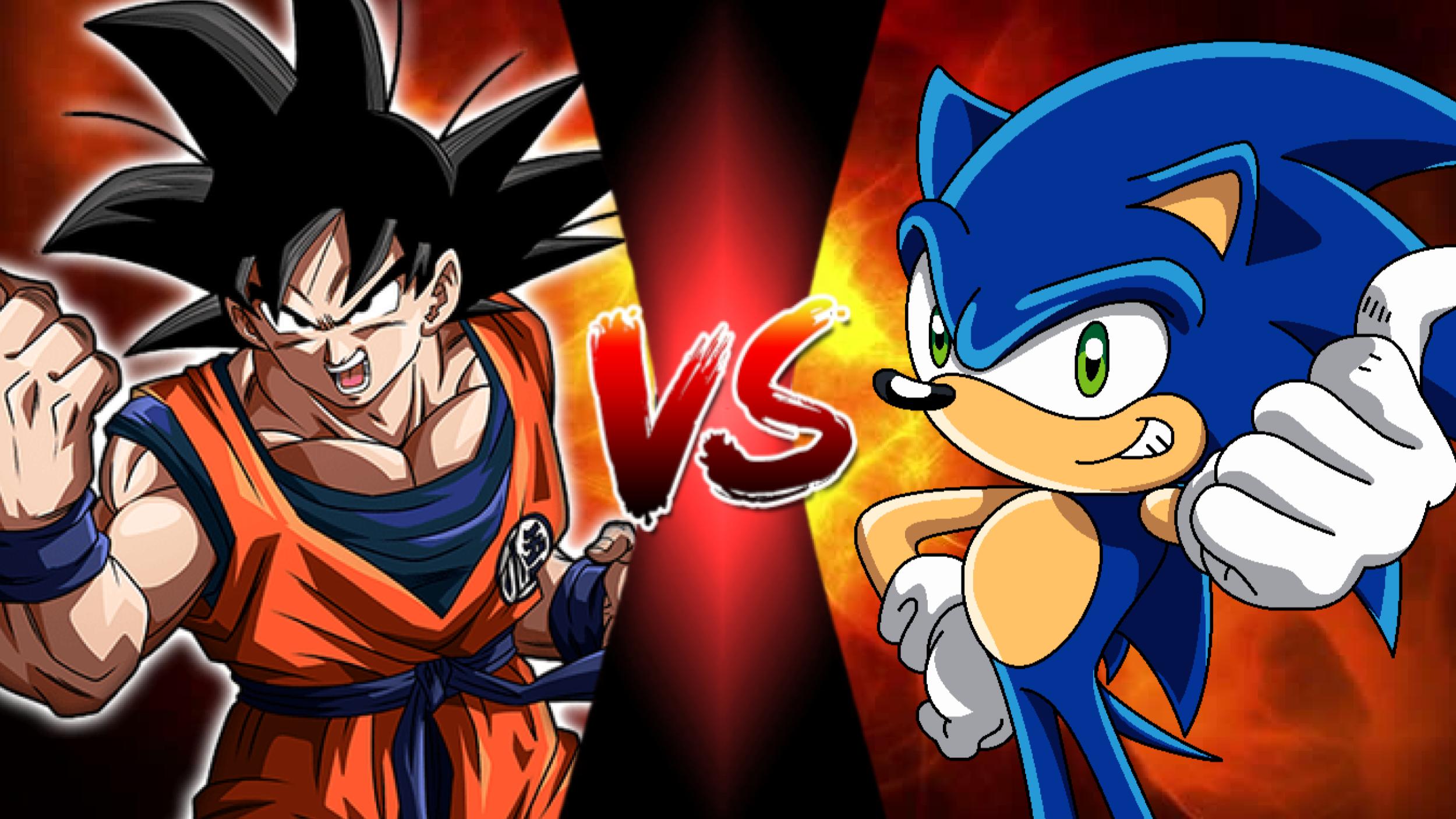 Goku Super Saiyan God Vs Sonic