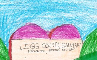 Logg County welcome sign