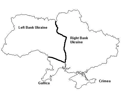 Правобережная и левобережная украина карта