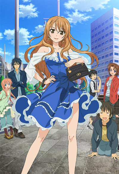 kaga kouko and tada banri (golden time) drawn by keiko.