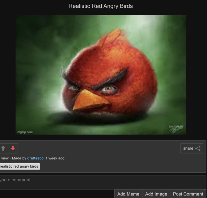 An example of how Imgflip's downvote feature works.