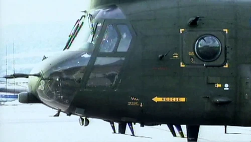 Boeing Chinook RAF & Sikorsky S-61 in the background SFD S6E10 part1