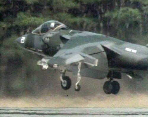  Hawker Siddeley Harrier AV-8A of the US Marines Corps.