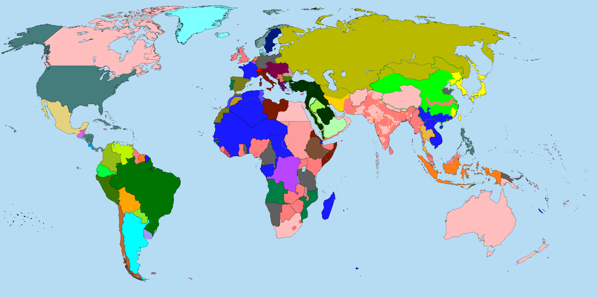 Карта мира 1914г политическая