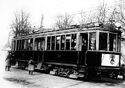 An imported Belgian tram used from 1930 to 1950