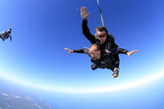 Murr enjoying skydiving