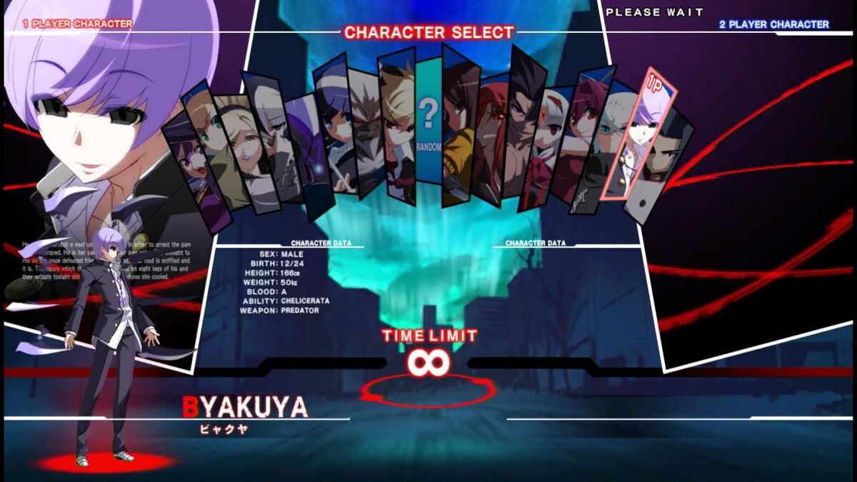Under Night In-Birth 2 Sys: Celes Character Select Screen 