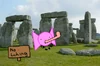 Bow disregards rules and licks Stonehenge