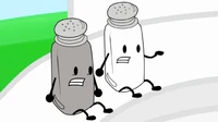 Salt and Pepper sit together.