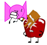 Бантик бьёт Яблочко стулом