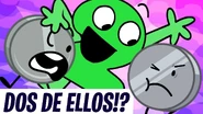 Video Thumbnail for the Spanish dub of "TWO OF THEM!? - BFDI X Inanimate Insanity 2023 Event"