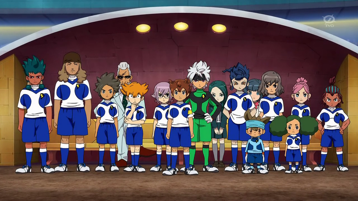 The team Earth eleven Inazuma eleven go galaxy