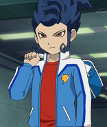 Tsurugi in Inazuma Japan jacket.