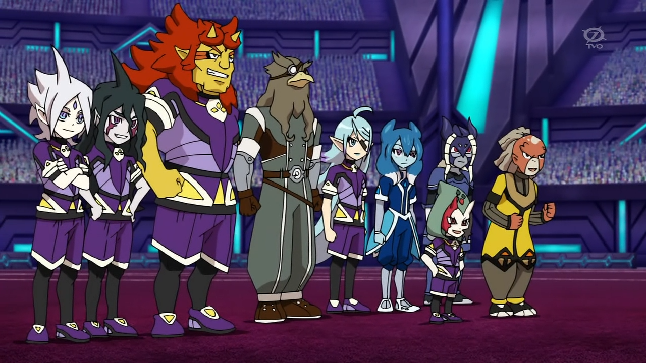 The team Earth eleven Inazuma eleven go galaxy