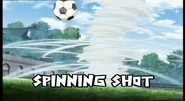 Spinning Shoot in the Inazuma Eleven anime's English localization.