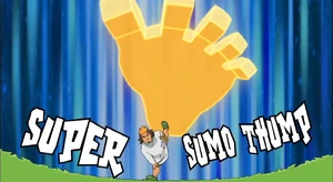Super Shikofumi shown as "Super Sumo Thump".
