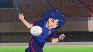 Ichihoshi hit by Haizaki's shot.