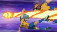 Sunshine Force breaking through Kariya and Amagi's defense.