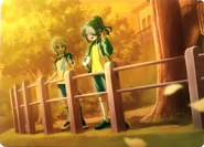 Promotional shikishi of Ren and Kazemaru.