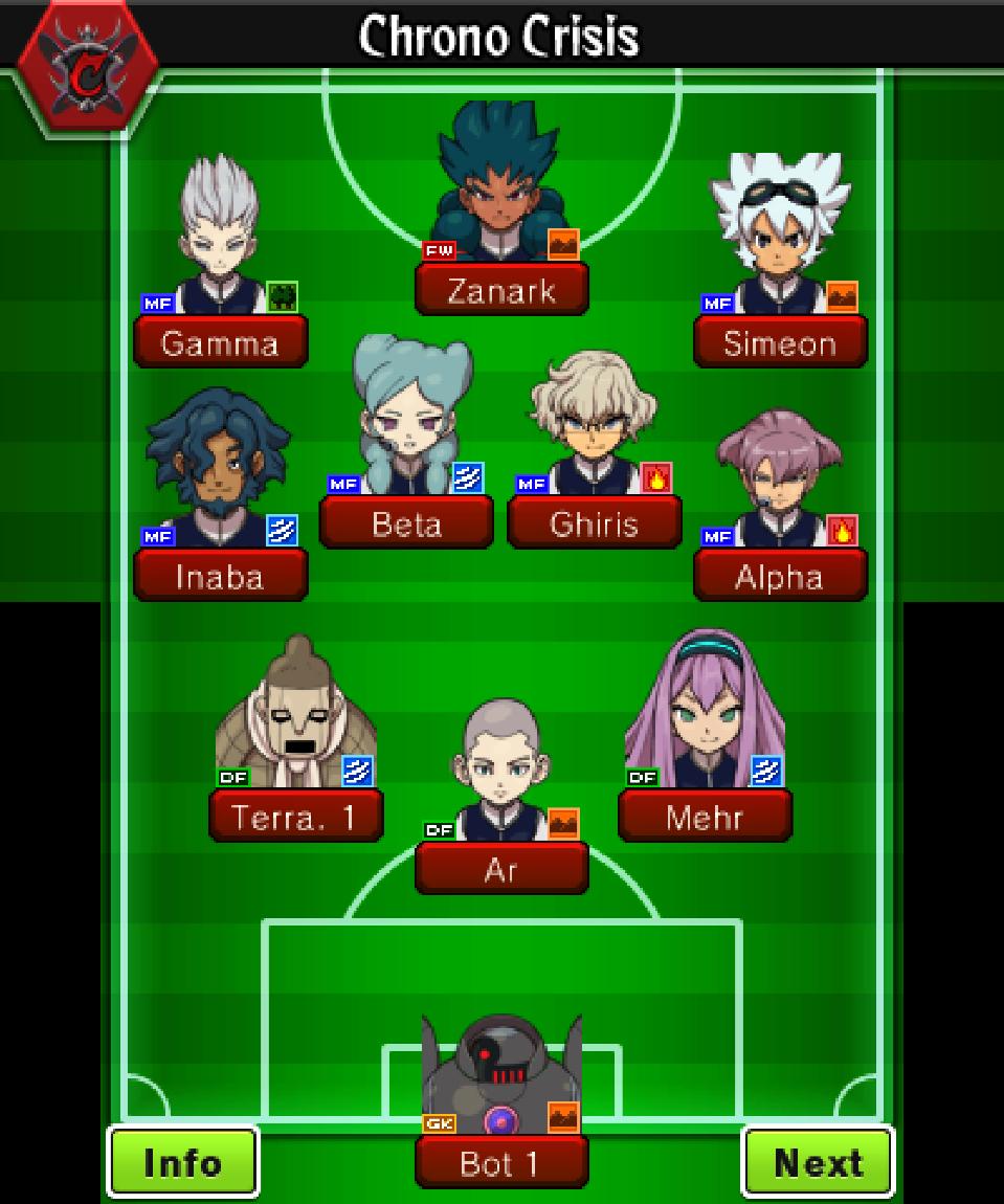 Inazuma Eleven Go 2 Chrono Stone Neppu: VS Boss Characters 