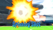 Spinning Shoot in Inazuma Eleven Eiyuutachi no Victory Road's English localization.