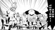 L'équipe du collège Zeus, telle qu'elle apparait dans le manga Inazuma Eleven (Chapitre 017)
