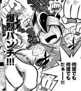Bakuretsu Punch in chapter 18 of the Inazuma Eleven manga.