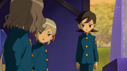 Shindou talking with Aoyama and Ichino about soccer.