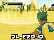 Blade Attack in the Inazuma Eleven 2: Kyoui no Shinryakusha game.