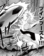 Twin Boost in chapter 19 of the Inazuma Eleven manga.