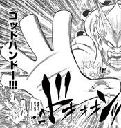 God Hand in chapter 16 of the Inazuma Eleven manga.